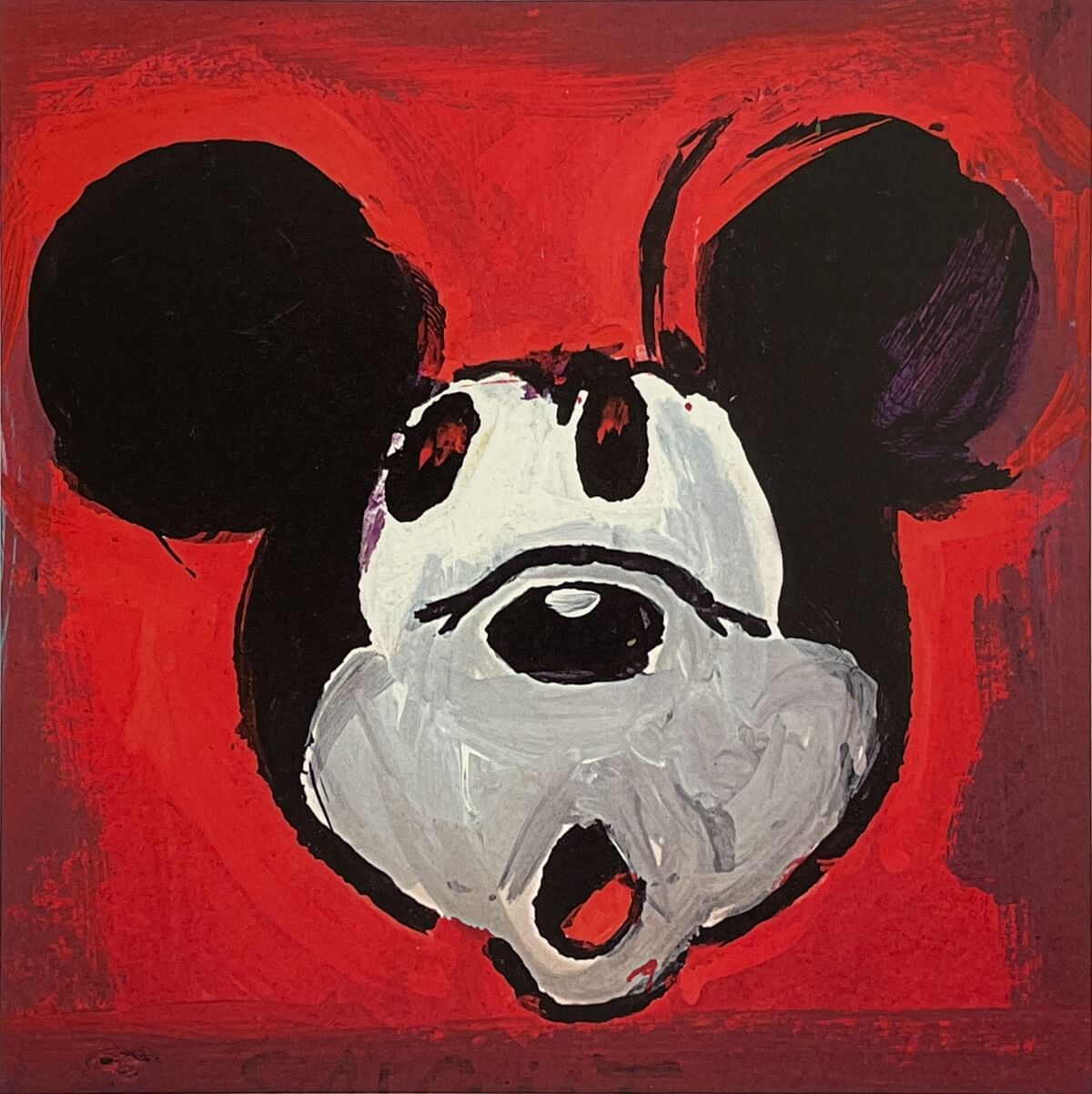 Mickey on the beach Painting by LOIC ZGS